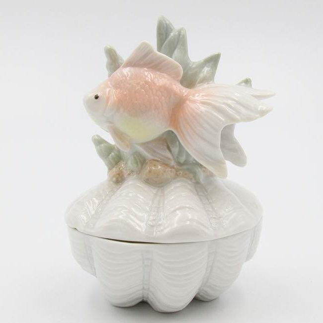 Goldfish Porcelain Trinket Box