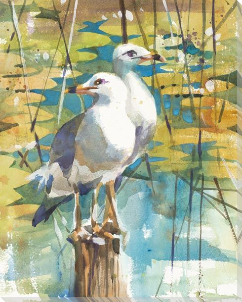 A Point of View Seagull Birds Wrapped Canvas Giclee Art Print Wall Art