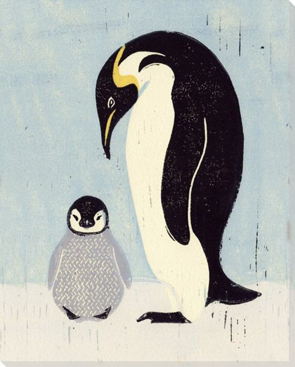 Penguin Birds Wrapped Canvas Giclee Art Print Wall Art