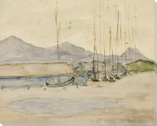 Muted Seaside 1 Wrapped Canvas Giclee Art Print Wall Art