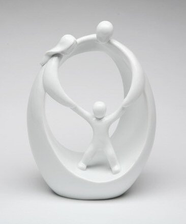 Family Scene Porcelain Figurine Sculpture