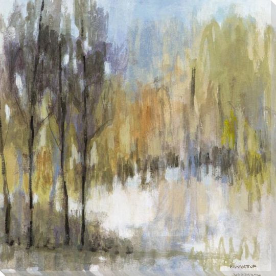 Muted Woodland III Wrapped Canvas Giclee Art Print Wall Art