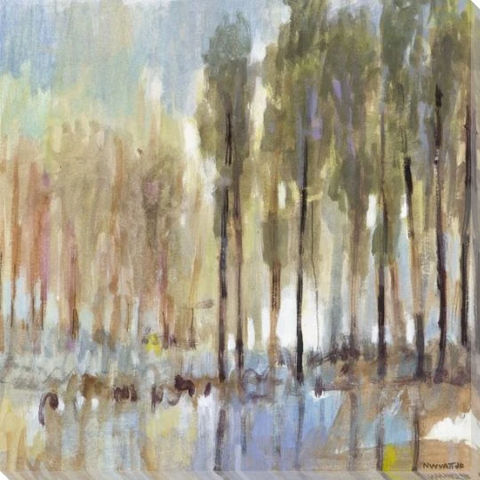 Muted Woodland II Wrapped Canvas Giclee Art Print Wall Art