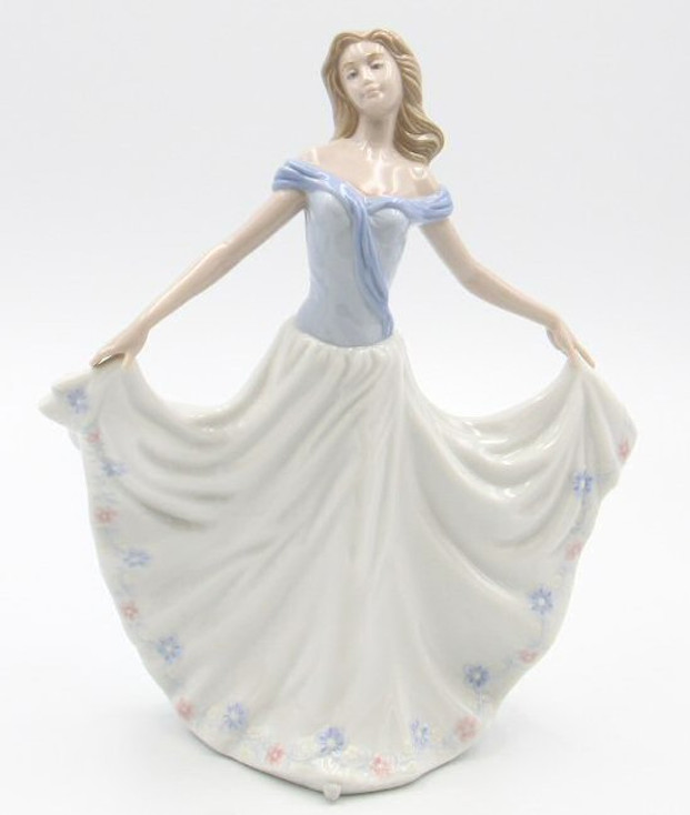 Lady Holding Her Dress Porcelain Sculpture by Nadal