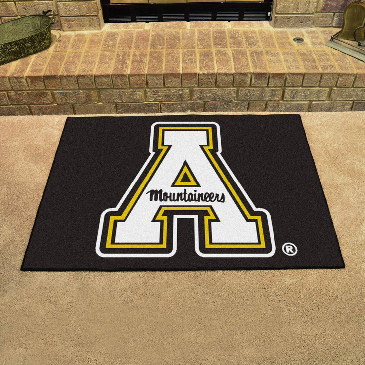 33.75" x 42.5" Appalachian State University All Star Black Rectangle Mat