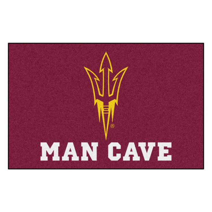 19" x 30" Arizona State University Pitchfork Logo Maroon Man Cave Starter Rectangle Mat