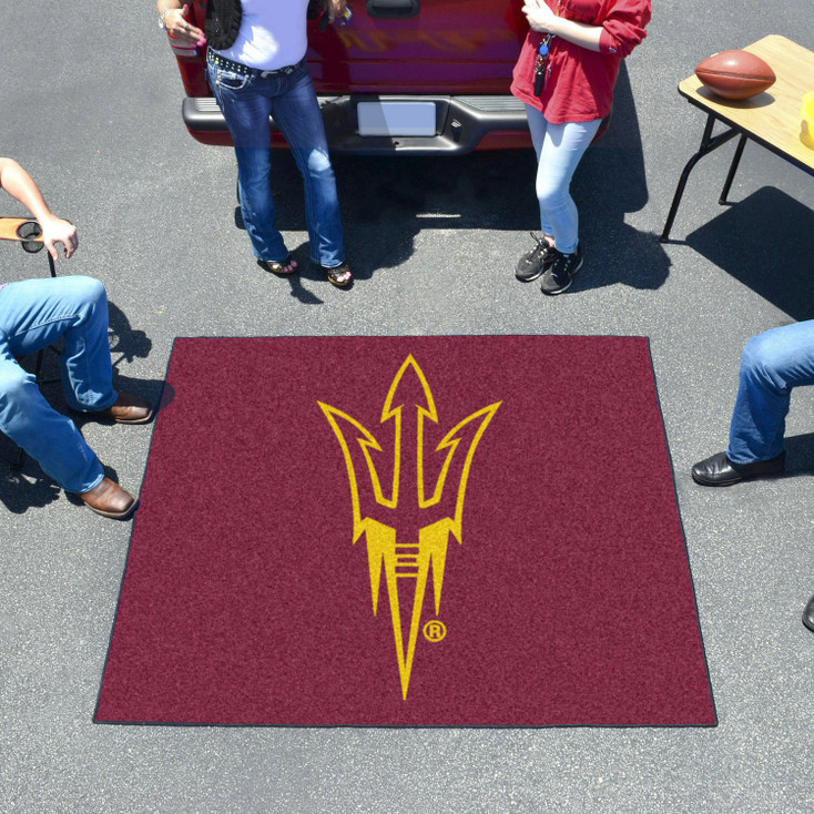 59.5" x 71" Arizona State University Pitchfork Logo Maroon Tailgater Mat