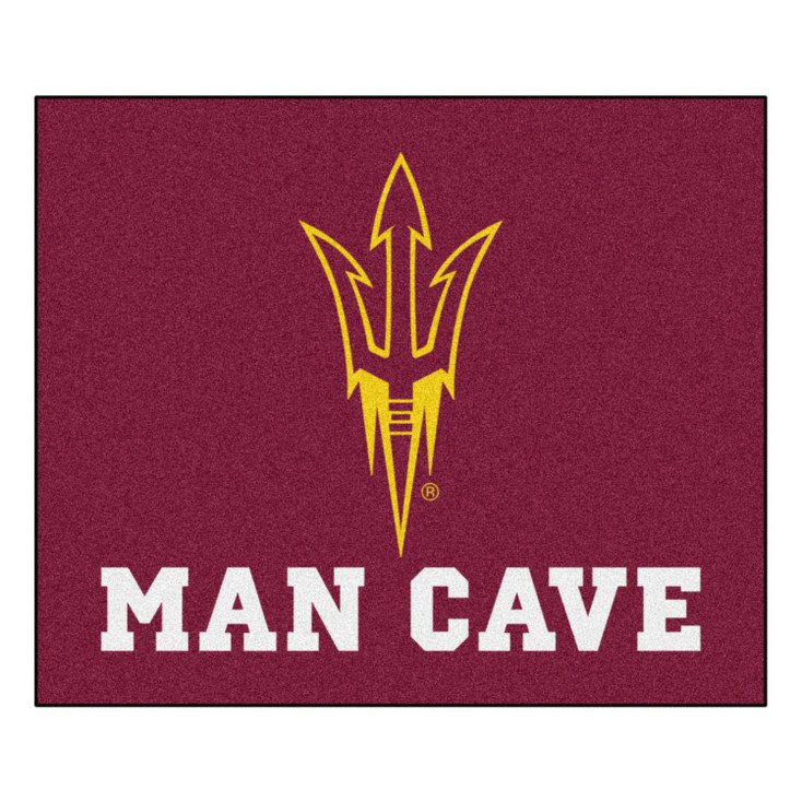 59.5" x 71" Arizona State University Pitchfork Logo Maroon Man Cave Tailgater Rectangle Mat