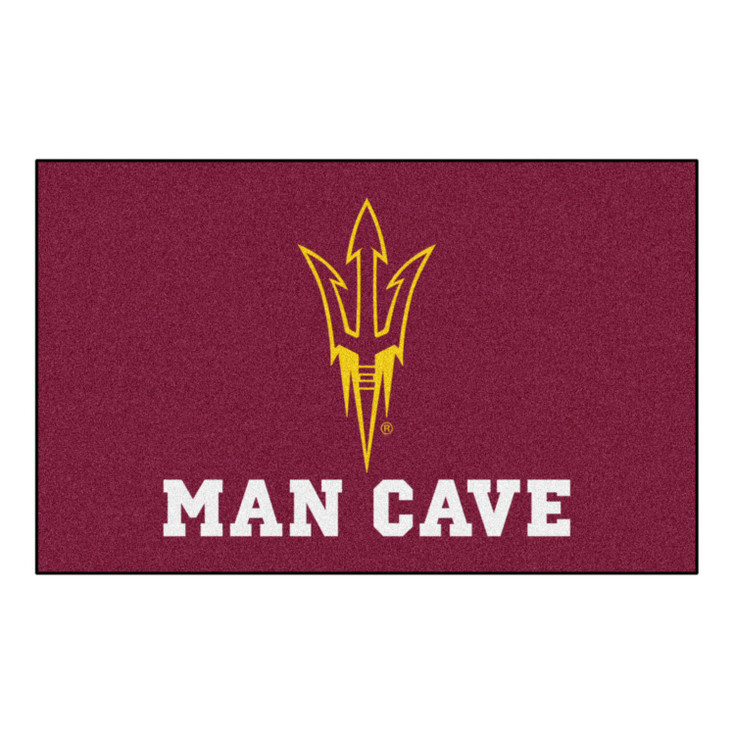 59.5" x 94.5" Arizona State University Pitchfork Logo Maroon Man Cave Rectangle Ulti Mat