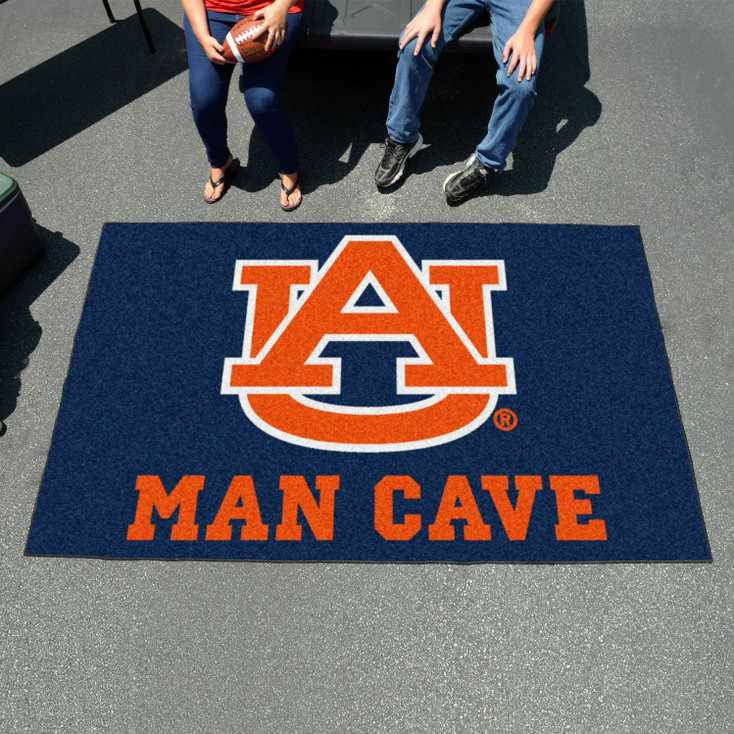 59.5" x 94.5" Auburn University Man Cave Navy Blue Rectangle Ulti Mat