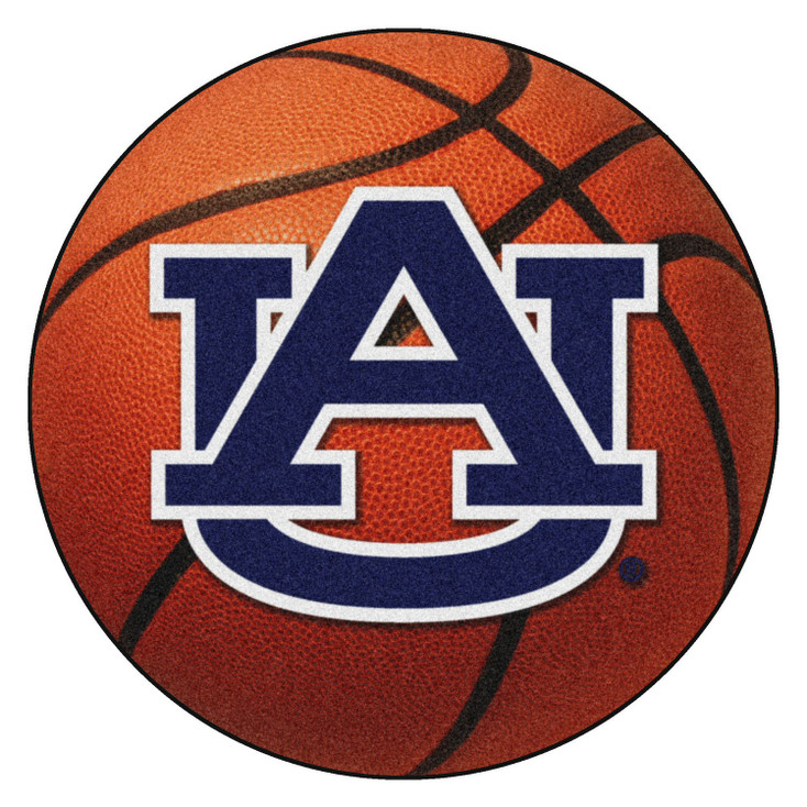 27" Auburn University AU Logo Orange Basketball Style Round Mat