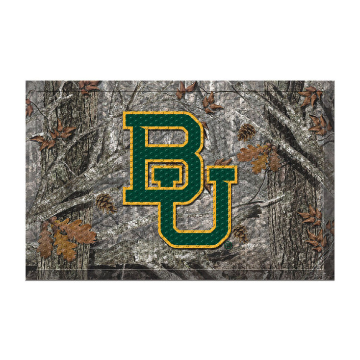 19" x 30" Baylor University Rectangle Camo Scraper Mat - "BU" Logo