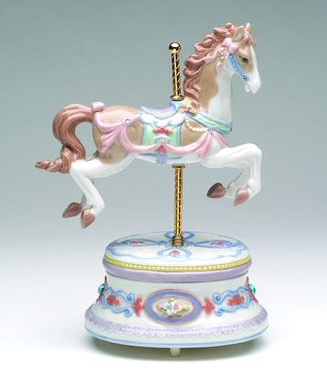 Carousel Horse Musical Music Box Sculpture