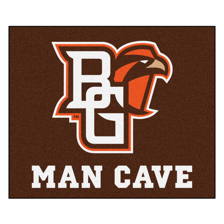 59.5" x 71" Bowling Green State University Man Cave Tailgater Brown Rectangle Mat