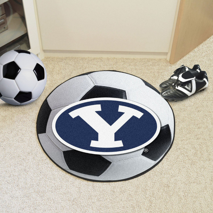 27" Brigham Young University Soccer Ball Round Mat