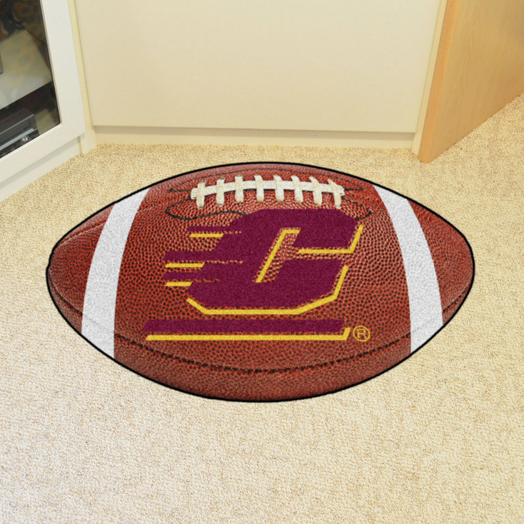 20.5" x 32.5" Central Michigan University Football Shape Mat