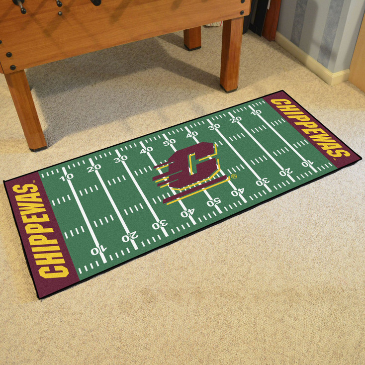 30" x 72" Central Michigan University Football Field Rectangle Runner Mat