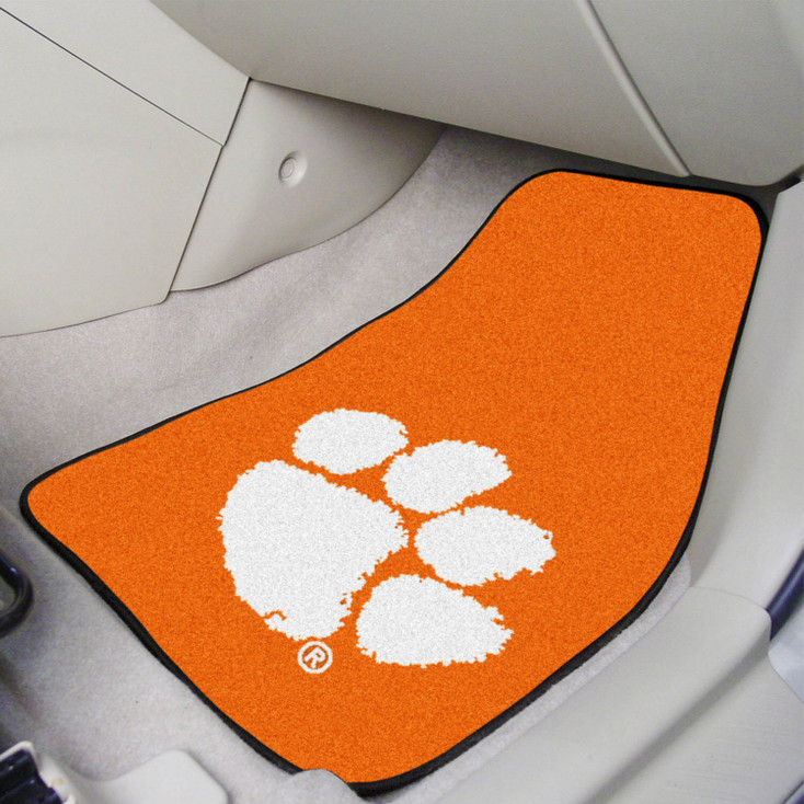 Clemson University Carpet Car Mat, Set of 2