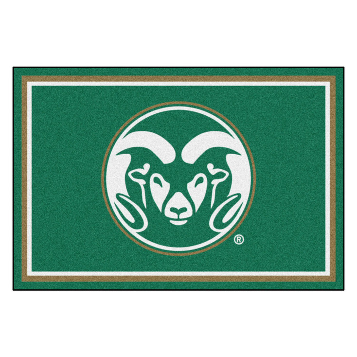 5' x 8' Colorado State University Green Rectangle Rug