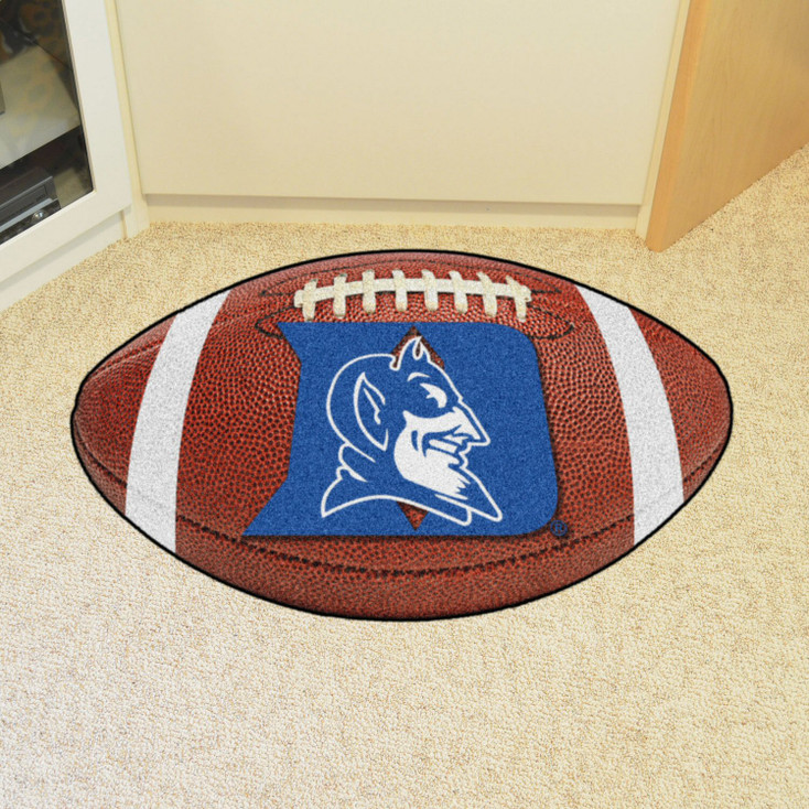 20.5" x 32.5" Duke University Blue Devils Football Shape Mat