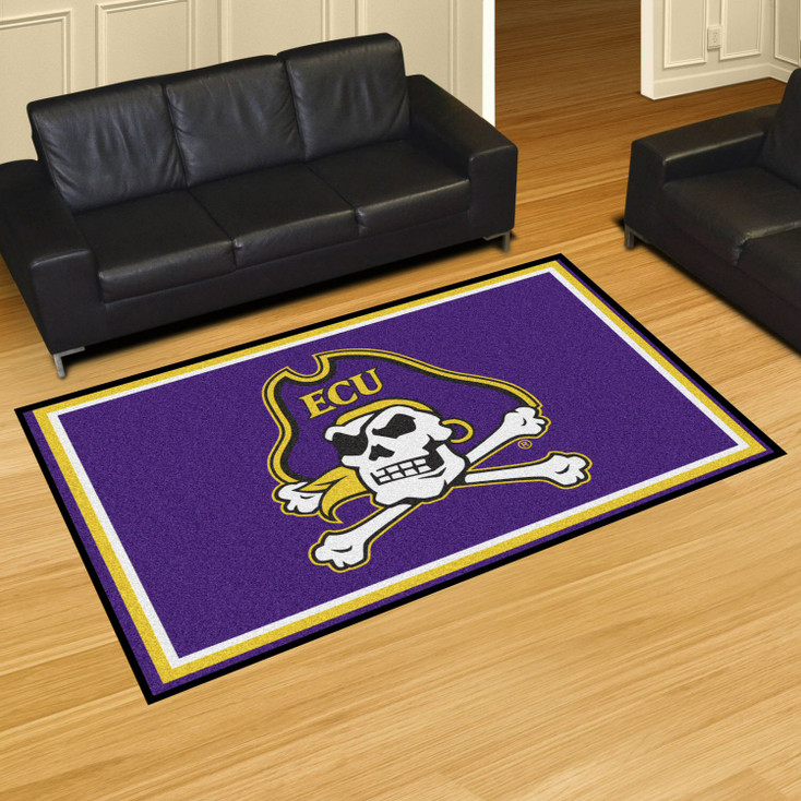 5' x 8' East Carolina University Purple Rectangle Rug