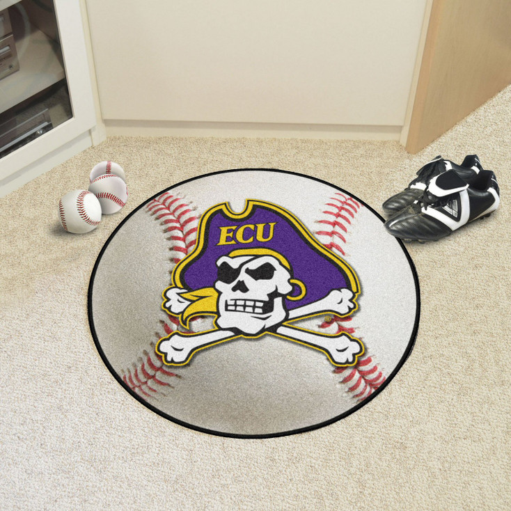 27" East Carolina University Baseball Style Round Mat