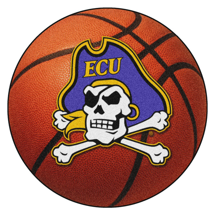 27" East Carolina University Basketball Style Round Mat