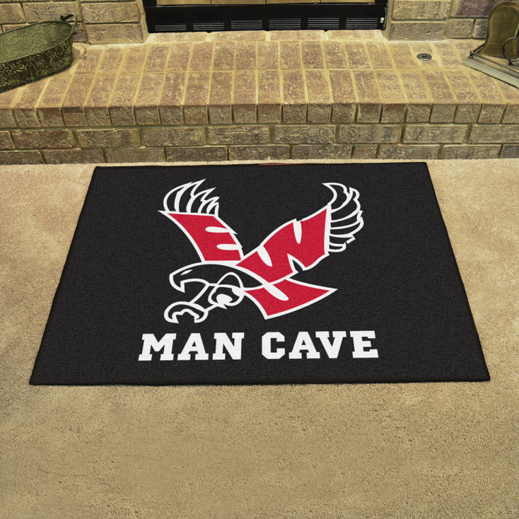 33.75" x 42.5" Eastern Washington University Black Man Cave All-Star Rectangle Mat