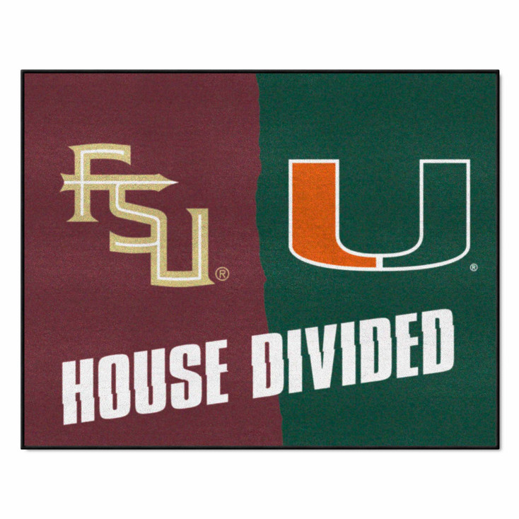 33.75" x 42.5" Florida State / Miami House Divided Rectangle Mat