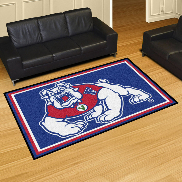 5' x 8' Fresno State Blue Rectangle Rug