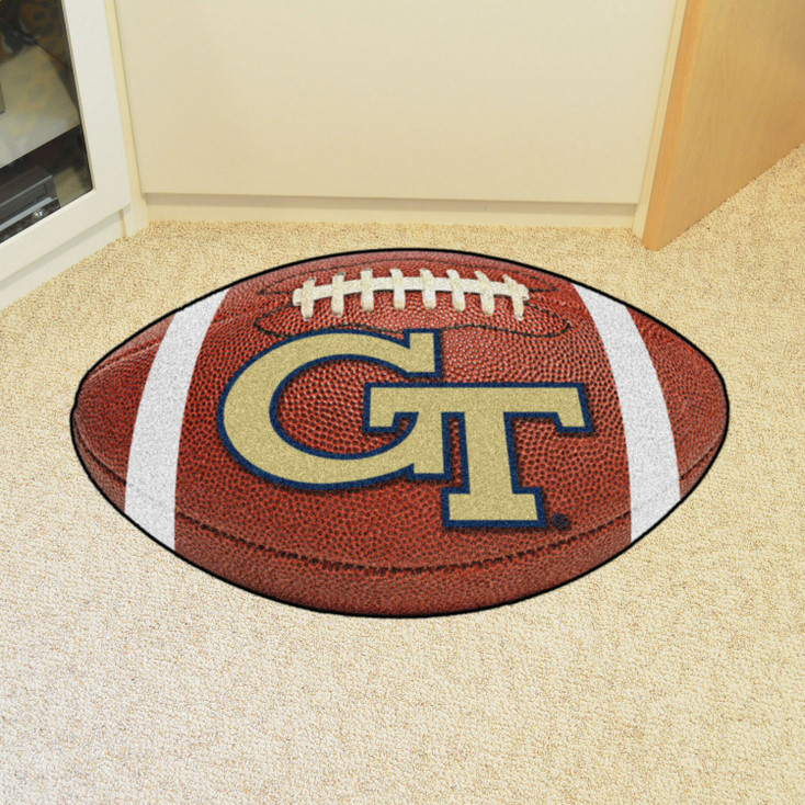 20.5" x 32.5" Georgia Tech Football Shape Mat