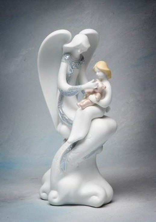 Nursing Angel Porcelain Figurine Sculpture