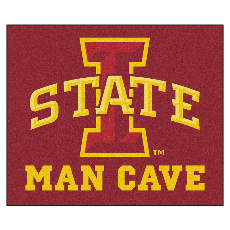 59.5" x 71" Iowa State University Man Cave Tailgater Red Rectangle Mat