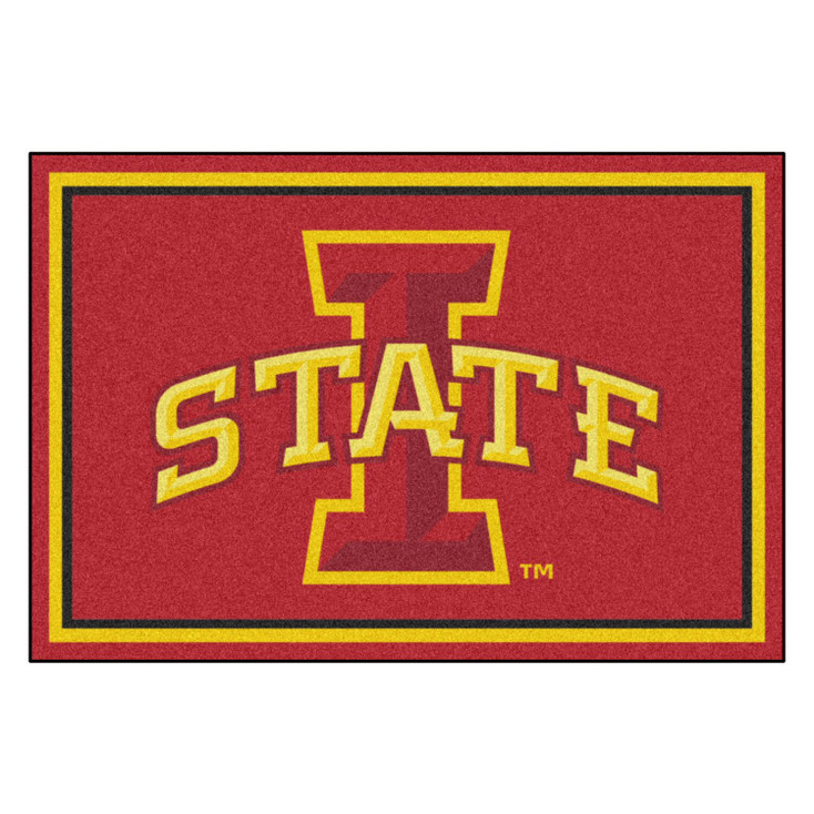 5' x 8' Iowa State University Red Rectangle Rug