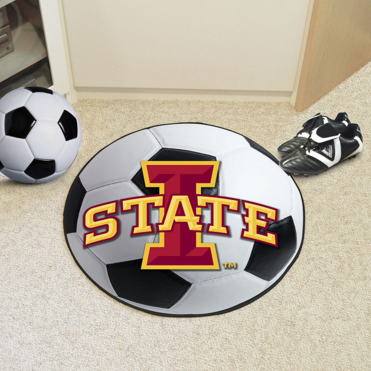 27" Iowa State University Soccer Ball Round Mat