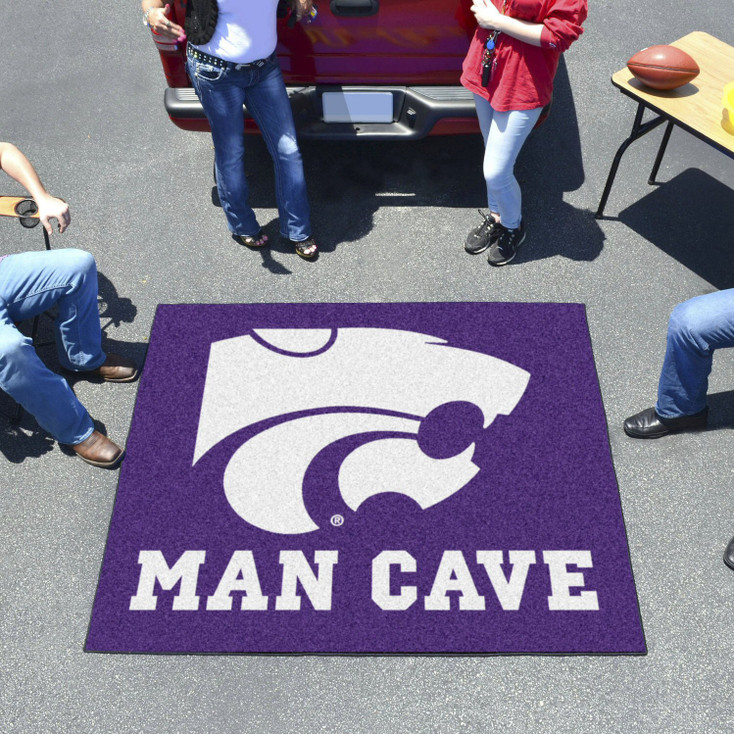 59.5" x 71" Kansas State University Man Cave Tailgater Purple Rectangle Mat