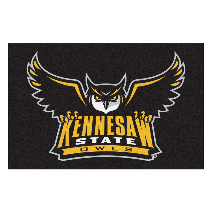 19" x 30" Kennesaw State University Owls Black Rectangle Starter Mat