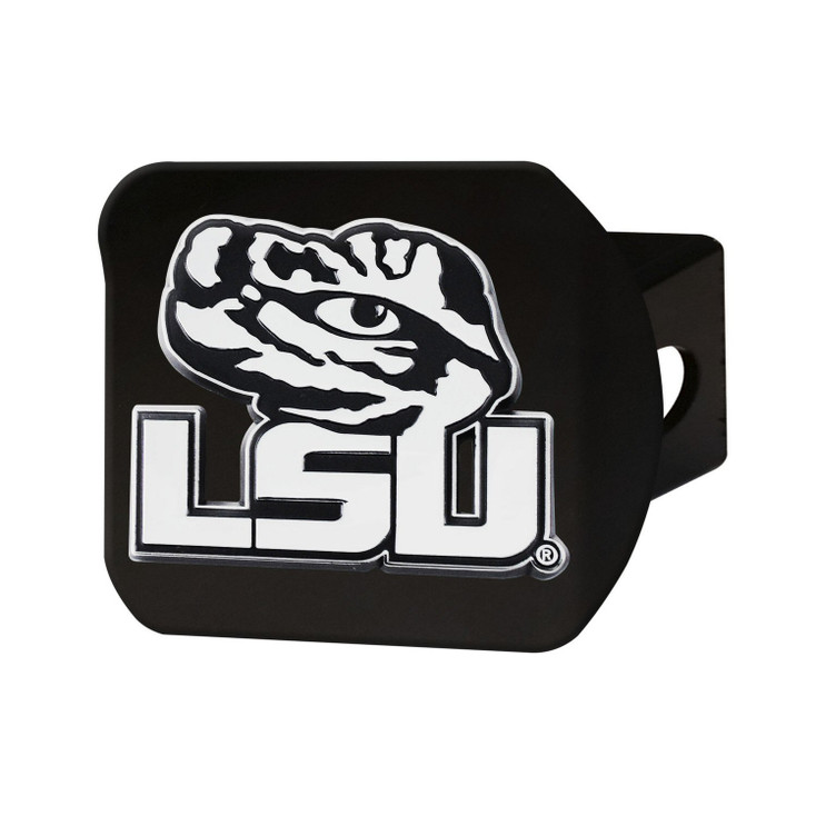 Louisiana State University Hitch Cover - Chrome on Black