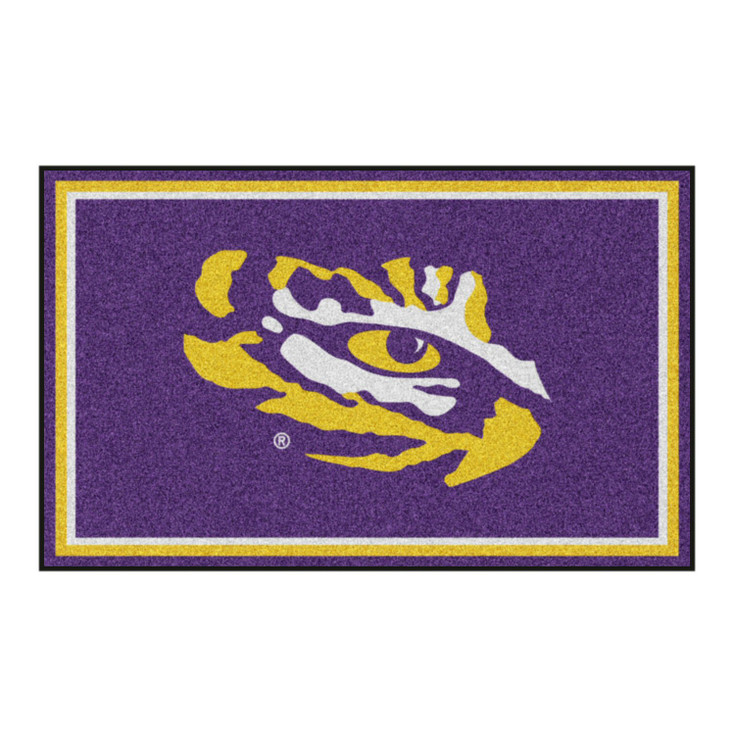 4' x 6' Louisiana State University Purple Rectangle Rug