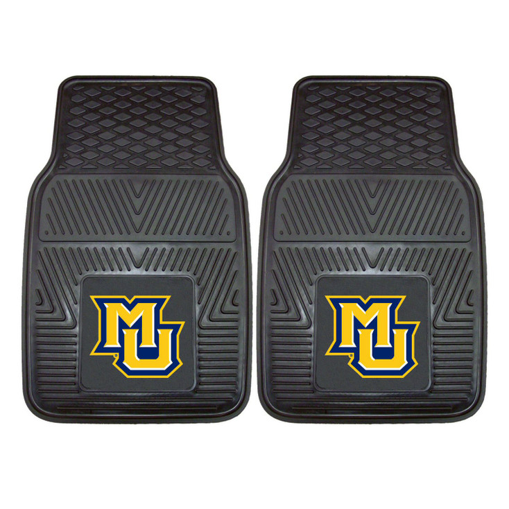 Marquette University Heavy Duty Vinyl Front Black Car Mat, Set of 2