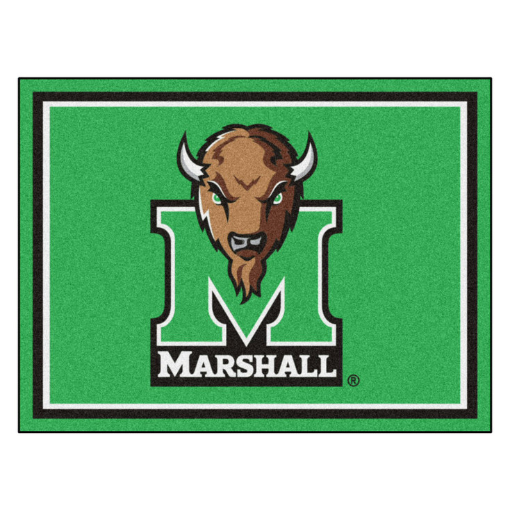 8' x 10' Marshall University Green Rectangle Rug