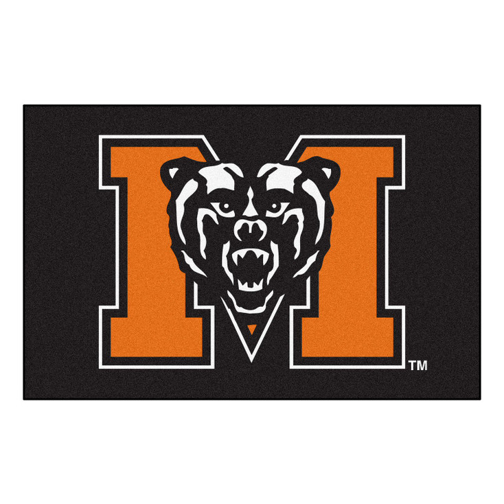 19" x 30" Mercer University Black Rectangle Starter Mat