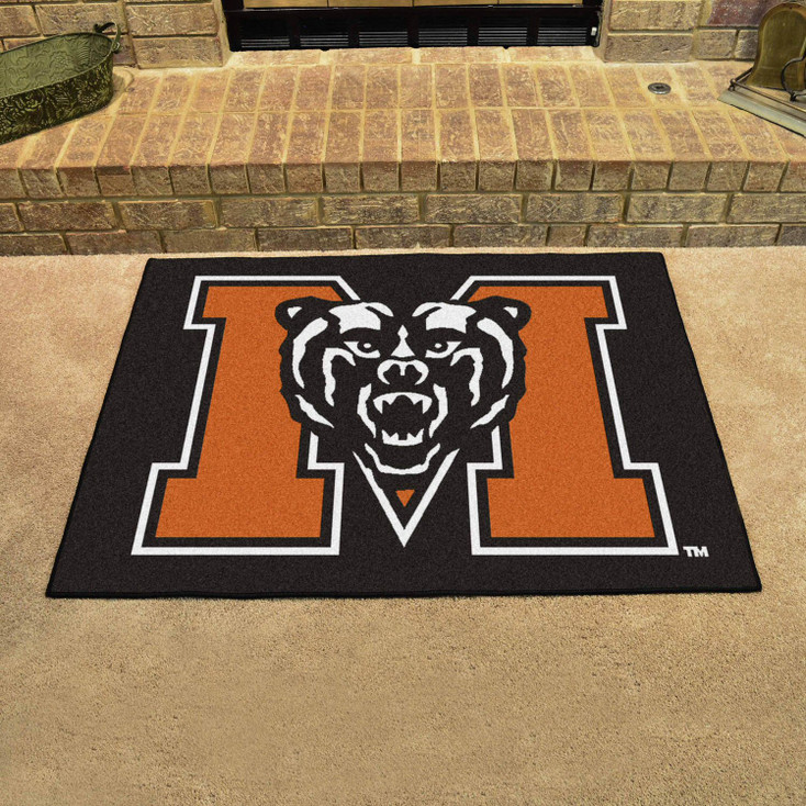 33.75" x 42.5" Mercer University All Star Black Rectangle Mat