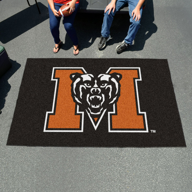 59.5" x 94.5" Mercer University Black Rectangle Ulti Mat