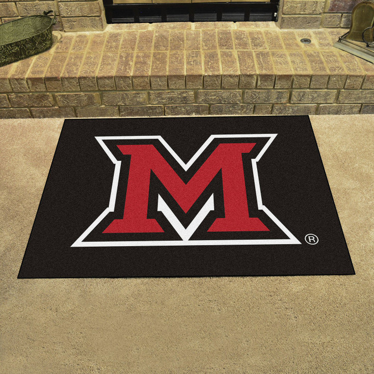 33.75" x 42.5" Miami University (OH) All Star Black Rectangle Mat