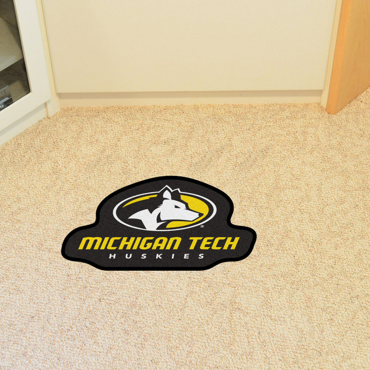 Michigan Tech University Mascot Mat - "Husky" Logo & Wordmark