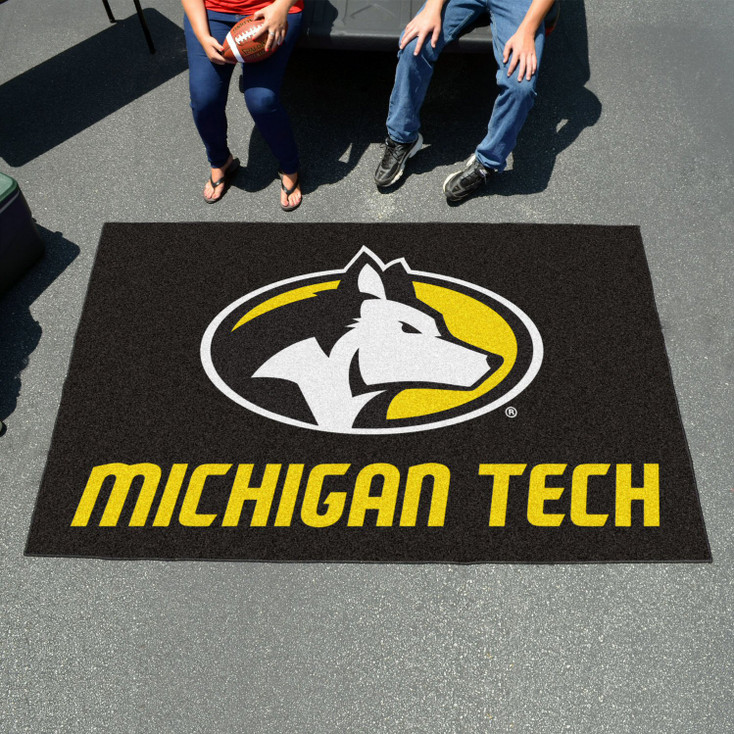 59.5" x 94.5" Michigan Tech University Black Rectangle Ulti Mat