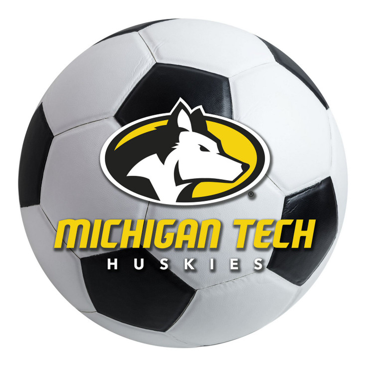 27" Michigan Tech University Soccer Ball Round Mat