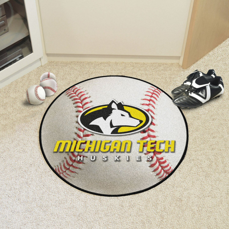 27" Michigan Tech University Baseball Style Round Mat