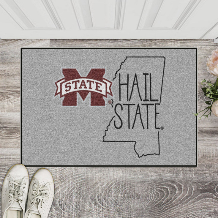 19" x 30" Mississippi State University Southern Style Gray Rectangle Starter Mat